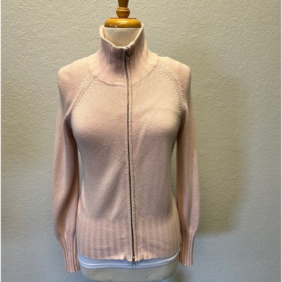 Boston proper cardigan pink sweater with zipper size S - Picture 2 of 8